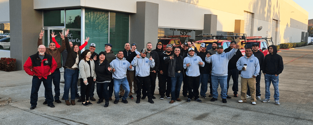 D. C. Taylor Co. employees attend a winter training at their California office