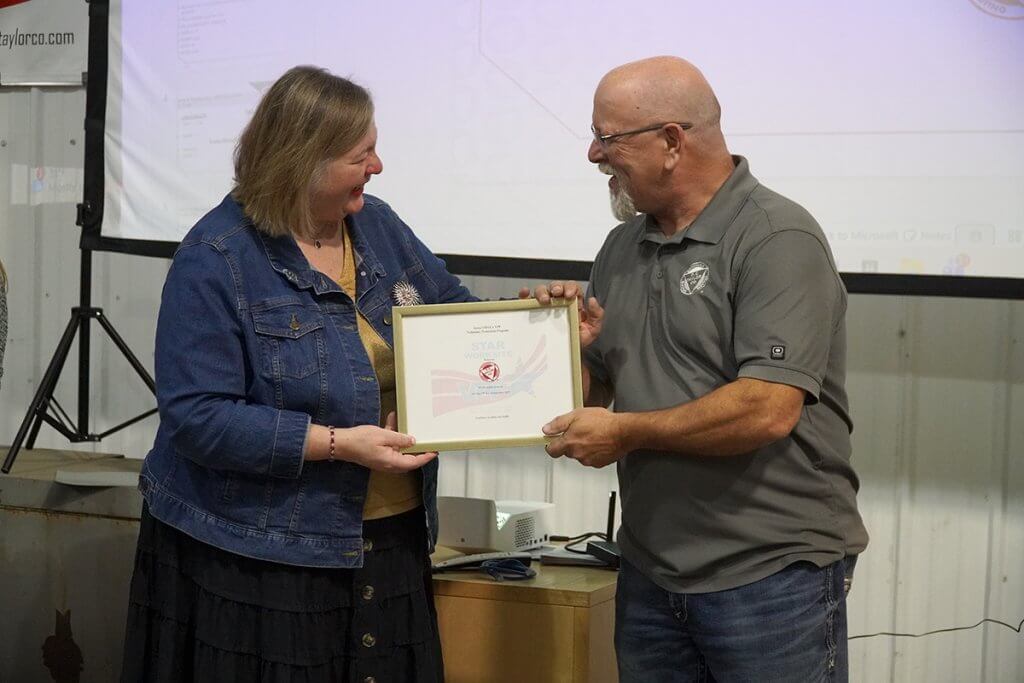 D. C. Taylor Co.'s Iowa headquarters being recognized as Iowa's first STAR mobile worksite