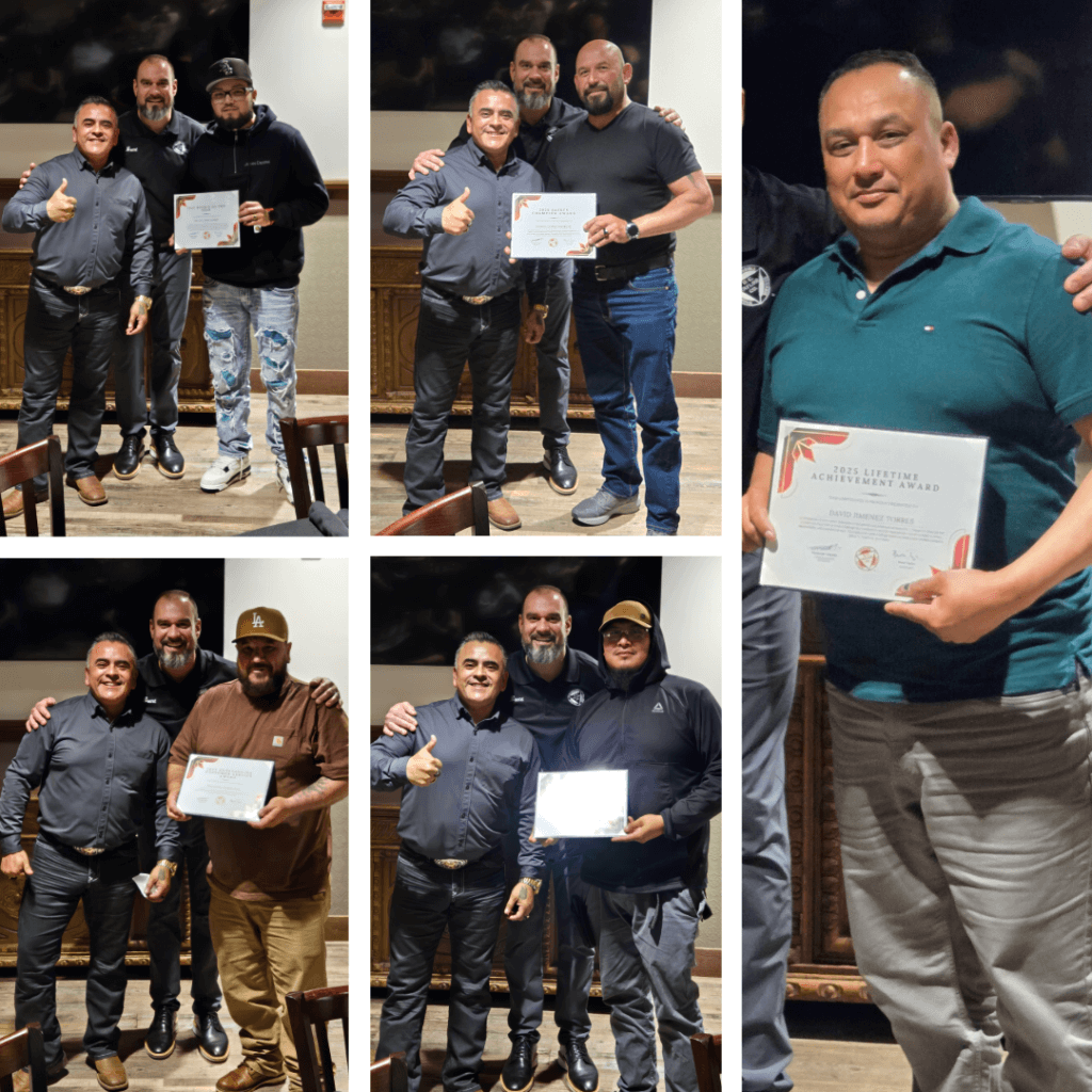 Award recipients at D. C. Taylor Co.'s winter training